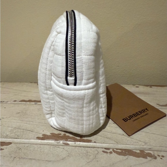 Burberry Ivory Quilted Cosmetic Pouch - Picture 2 of 9